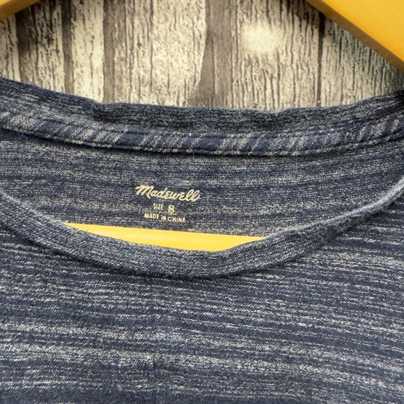 Madewell Blue Striped Tee Small - Picture 2 of 3